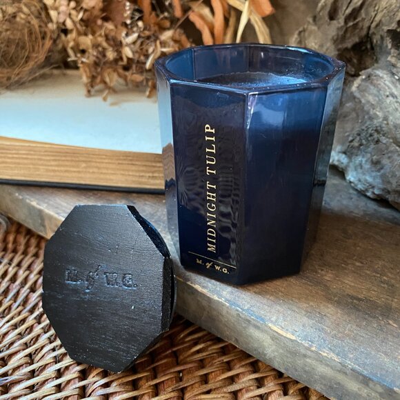 Makers of Wax Goods - Midnight Tulip - Dark Glass Candle - Picture 3 of 7